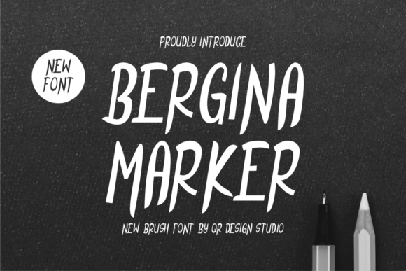 Bergina Marker Font: A Hand-Drawn Display Typeface for Crafters