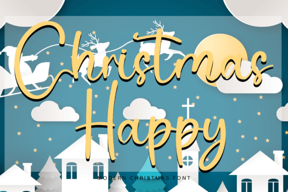 Christmas Happy Font: A Joyful Handwritten Script for Crafters