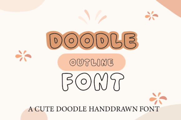 Doodle Outline: A Playful Display Font for Friendly Brands
