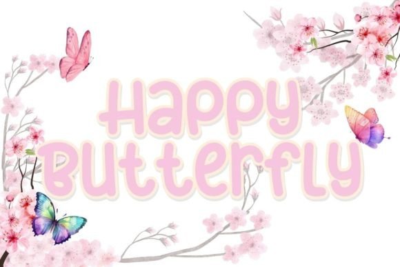 Happy Butterfly Font: Joyful Script for Handmade Labels & Printables