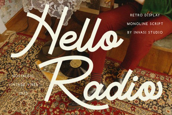 Hello Radio: A Vintage Script Font for Editorial Warmth