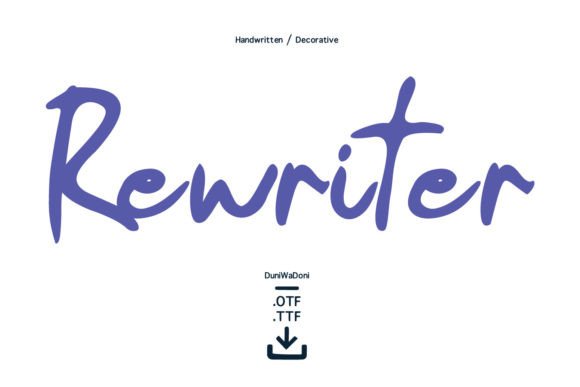 Rewriter: A Handwritten Font That Feels Like Real Ink on Screen